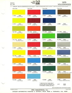 1975 VOLKSWAGEN BEETLE KARMANN GHIA STATION WAGON BUS RABBIT PAINT CHIPS (PPG) - Picture 1 of 1