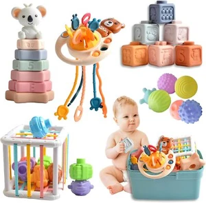 Baby Toys,Includes Bear Drawstring Toys,Koala Stacking Blocks & Baby Rattle - Picture 1 of 7