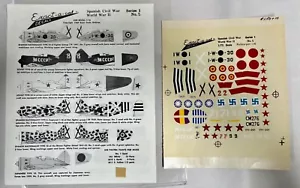 NEU Exact-a-cal Spanischer Bürgerkrieg Serie 1 #5 Modellflugzeug 1/72 Aufkleber (AQ3) - Bild 1 von 4