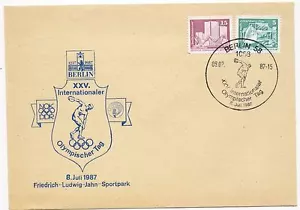 Alemania DDR 1987 25o Día Olímpico Internacional Cubierta de Evento Matasellos - Imagen 1 de 1