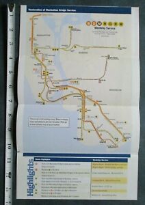 2004 Bilingual NYC Transit MTA New Subway Services Map Guide Brooklyn Queens