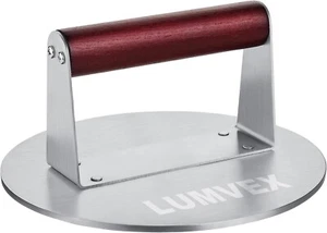 Stainless Steel Burger Press 6.3In Burger Smasher for Griddle Thicken Hamburger - Picture 1 of 7