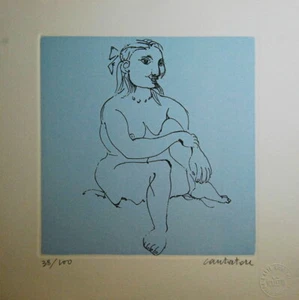 Gravure etching Acquaforte CANTATORE DOMENICO 38/100 FIRMATA - Imagen 1 de 2