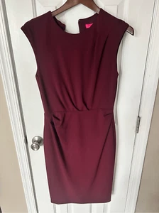 Betsy Johnson burgundy dress fancy classy work attire or a wedding guest size 8 - Picture 1 of 6
