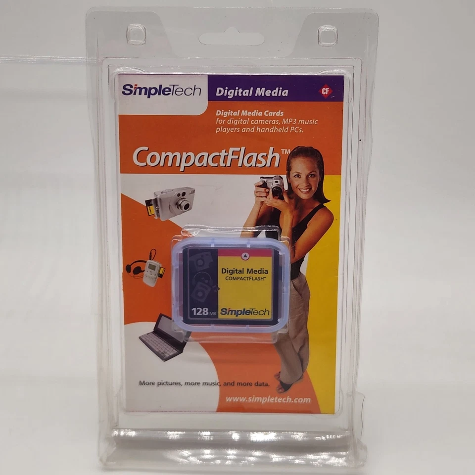 SimpleTech 128MB CompactFlash Card VGC STI-CF/128 Digital Media Card - Image 1 of 4