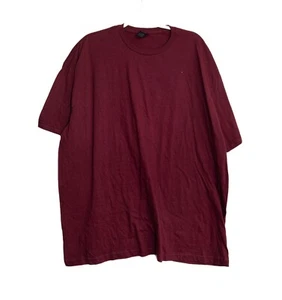 Camiseta de manga corta granate de gran tamaño cuello redondo 3XL - Imagen 1 de 8