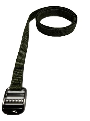 Slim Trail Camera Mounting Strap, Green Color, Metal Buckle, 4 feet long - Image 1 of 4