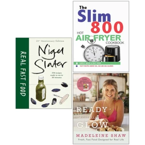 Real Fast Food (HB), Ready Steady Glow HB, Slim 800 Hot Air Fryer 3 Books Set - Picture 1 of 4