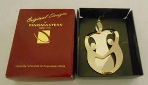 ORIGINAL DESIGNS BY RINGMASTERS 1 PARENT 2 CHILD 24K GOLD FINISH XMAS ORNAMENT - Imagen 1 de 2