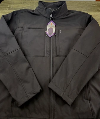 Free Country Super Soft Shell Fleece Jacket Men's 2XL Black Outdoors NEW - Image 1 of 4