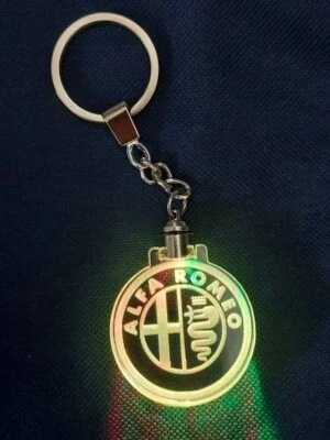 Portachiavi Alfa Rome LED luce multicolore BMW accessori auto bmw fiat lancia hf - Immagine 1 di 4