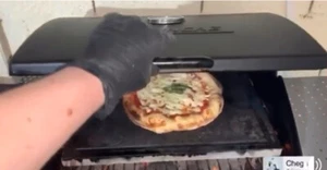 PIASTRA TEGLIA BBQ BARBECUE PIZZA PIETRA REFRATTARIA LAVICA DELL' ETNA -45X40X2 - Foto 1 di 3