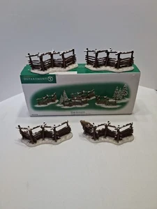 DEPT. 56  Accessories set of 4 Village Corral Fences with Original Box - Picture 1 of 9