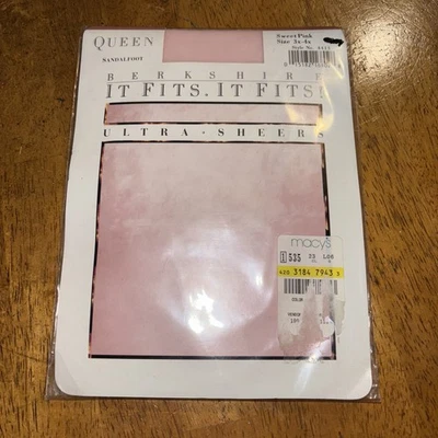 Berkshire Ultra Sheer Pantyhose Queen Plus Sz 3X-4X   It Fits! Sweet Pink - Image 1 of 4