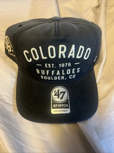 Colorado Buffaloes '47 Brand Black Dusted Laramie Hitch Adjustable Snapback Hat - Picture 1 of 4