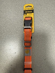 CARHATT Dog Collar Hunter Orange Reflective Stitching Medium 12"-18" - Picture 1 of 3