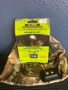 Powercap 2.5-Faro en un Sombrero-150 Lúmenes-Camoflauge Recargable Vellón Beenie - Imagen 1 de 3