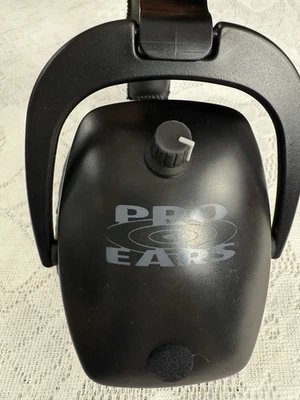 Pro-Ears Pro Tac Slim Gold Electronic Earmuffs, Black NRR 28 HIGHEST PROTECTION - Image 1 of 4