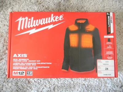 NEW Gray Genuine Milwaukee AXIS M12 Heated Jacket w/ Battery Women's 2XL - Image 1 of 2