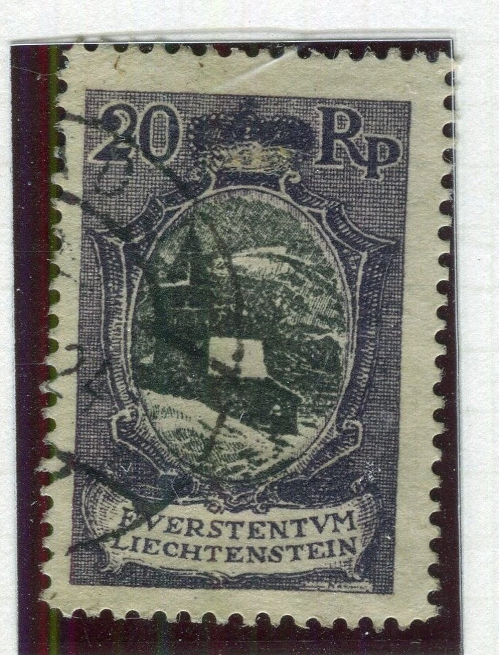 LIECHTENSTEIN; 1921 early Architecture issue fine used 20rp. value - Image 1 of 1