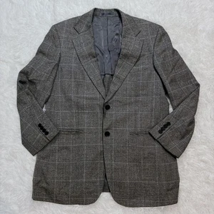 BURBERRY LONDON Men's Silk Wool Check Jacket Classic Tailored Coat #EK BHA - Picture 1 of 12