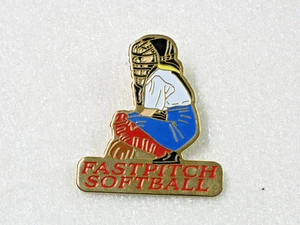 Vintage Fastpitch Softball Lapel Pin Back - Picture 1 of 2