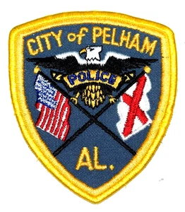 PELHAM – POLICE - ALABAMA AL Sheriff Police Patch VINTAGE OLD MESH - Picture 1 of 2