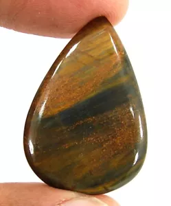 24,05 ct natürlicher goldener Pietersit Edelstein Stein Cabochon Draht Wickelstein - 19484 - Bild 1 von 2