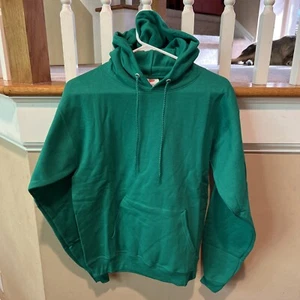 Mens XL Hoodie Fleece Kelly Green (Super Soft) Pullover Sweatshirt Fleece."NEW" - Picture 1 of 5