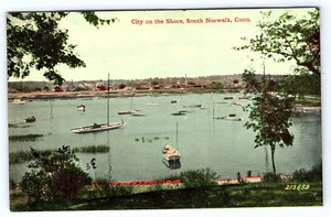 South Norwalk Connecticut City on the Shore Postcard C289 - Picture 1 of 2