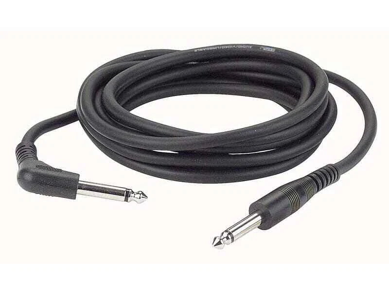 DAP AUDIO Jack su jack 90° 6 m nero, schermato