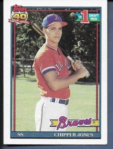 1991 Topps #333 Chipper Jones Rookie Atlanta Braves NM HOF - Picture 1 of 2