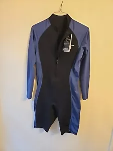 Men's Keep Warm Wetsuits 1.5mm Neoprene Front Zip Long Sleeve Shorty Dive NWT - Picture 1 of 21