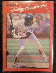 RICKEY HENDERSON 1990 Donruss ERROR Card #304 NO DOT AFTER "INC"  HOF MINT RARE