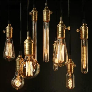 Bombilla de filamento antigua lámpara vintage Edison tornillo B22 bayoneta bombillas de 60 W - Imagen 1 de 33