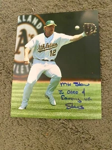 Matt Stairs Signed Autographed Photo Oakland Athletics Inscription - Picture 1 of 1