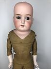 20” Antique German Bisque On Oil Cloth Body Bisque Arms Head Unbranded SL Eyes#L