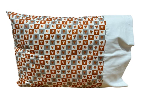 University of Tennessee Volunteers Pillowcase-Collegiate Check Cotton Cover