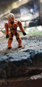 Halo Hayabusa {Z#38} Mega Bloks (orange) mini-Figure - Picture 1 of 2