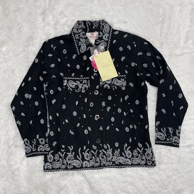 Quaker Factory Womens Embroidered Button Up Jacket Size XS Black White Blazer - Image 1 of 4