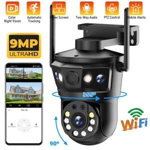 3-Lens 9MP Wifi Security Camera Wireless System Outdoor Home Night Vision Cam - Picture 1 of 10