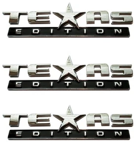 (Set of THREE) TEXAS EDITION EMBLEM for CHEVY SILVERADO SIERRA TRUCK UNIVERSAL - Picture 1 of 4