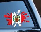 Peru Flag Splat funny Decal Sticker Car, Van, Laptop, Doors National Pride