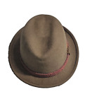 Timely Fashion by Park Royal Vintage Brown Fedora Hat Wool Large