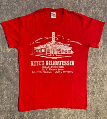 Camiseta True Vintage Katz's Delicatessen (NYC) — Años 90 — Logo Original — Pequeña Foto 1 de 4