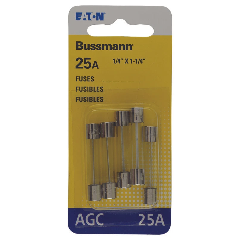 Bussmann 25 Amps AGC Mini Automotive Fuse 5 PK