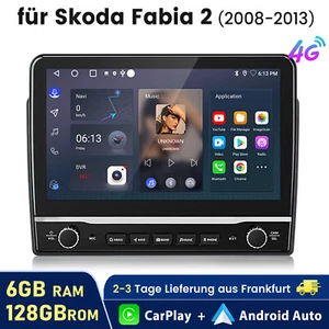Android 13 Carplay Autoradio GPS Für VW Für Skoda Fabia 2 2008-2013 4G DAB+ 128G - Bild 1 von 12