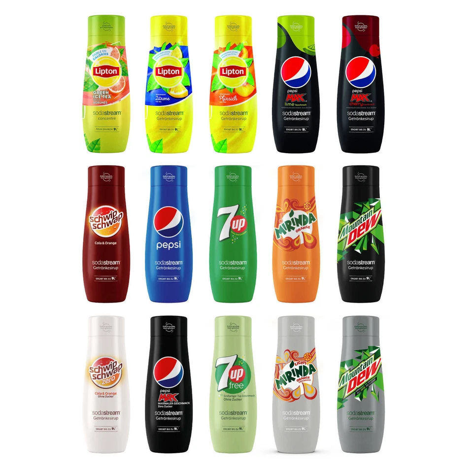 6X SODASTREAM SIRUP 440 ML ERGIEBIGKEIT: 9L FERTIGGETRÄNK DIVERSE SORTEN - Bild 1 von 1