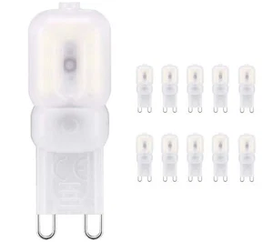 G9 LED Light Bulbs 10 Pack G9 Base 3 Watts Cool White 110V Dimmable Frosted L... - Picture 1 of 7