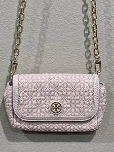 Tory Burch Bryant Quilted Small Chain Cross-body Wallet Geldbörse Tasche Pink mit Box - Bild 1 von 18